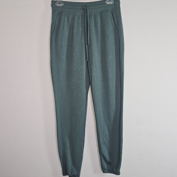 Beyond Yoga Weekend Sweatpants Sz S Teal Drawstring Comfort - Picture 1 of 12